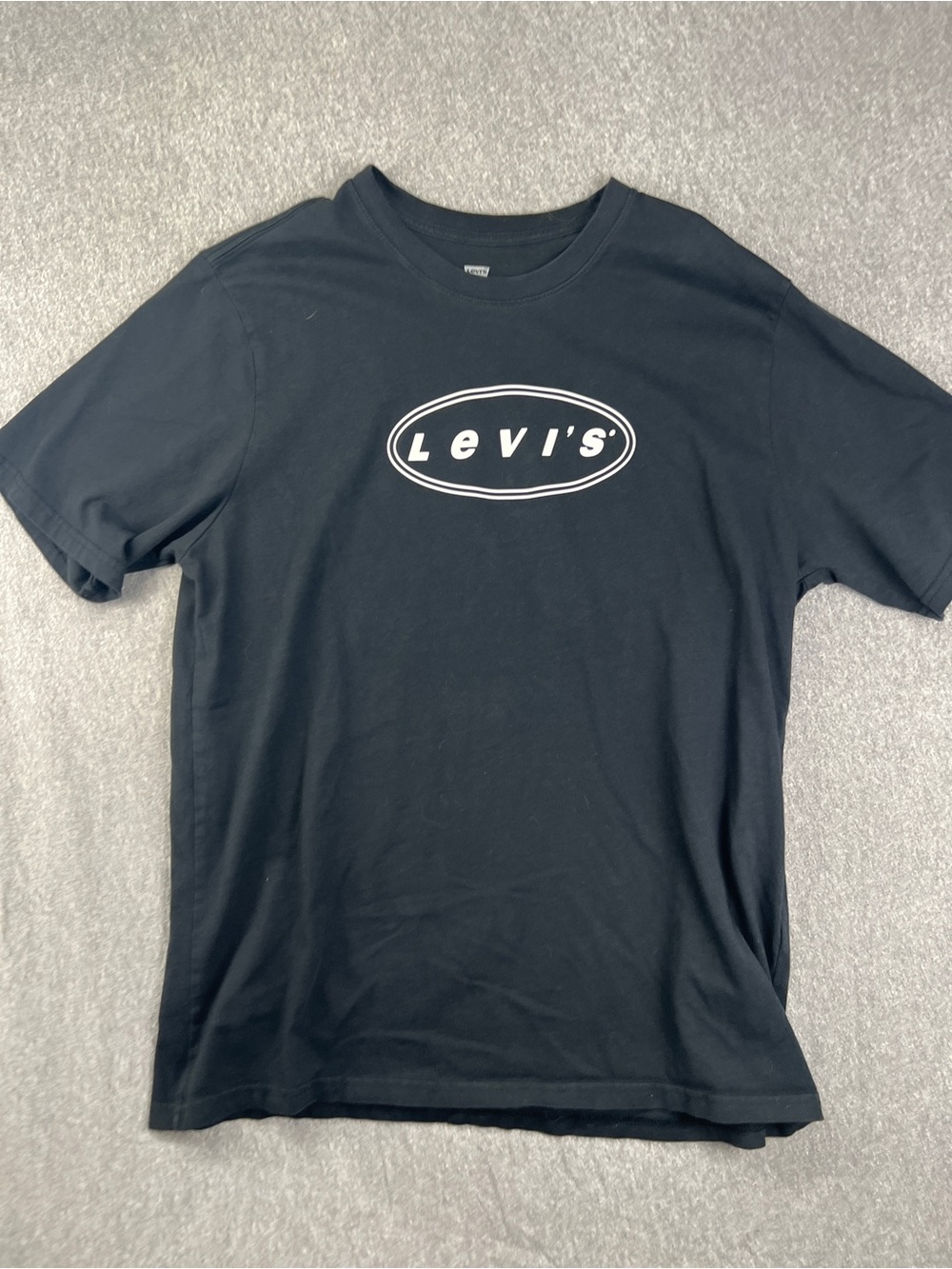 Levi's Men's Black Logo Crewneck T-Shirt